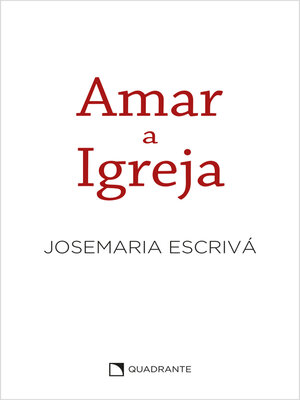 cover image of Amar a Igreja